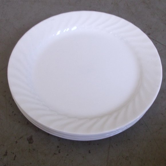 Corelle Dining Lot 7 Corelle Enhancements White Swirl Dinner Plates